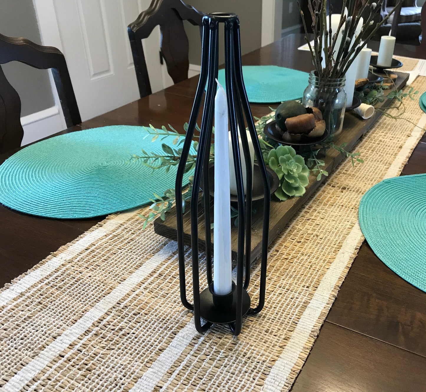 Wine Bottle Taper Candle Holder- Amish Made