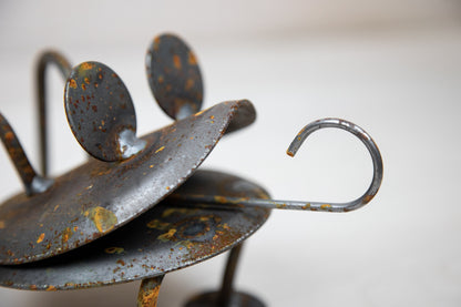 Rusty Metal Frog - Lawn Ornament - Amish made