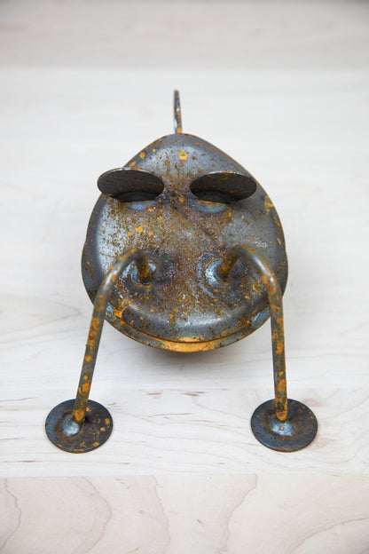 Rusty Metal Frog - Lawn Ornament - Amish made