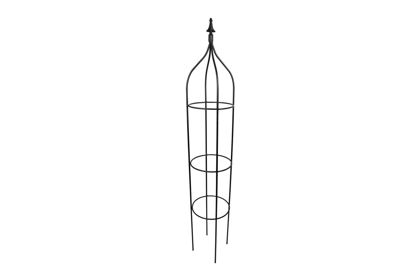 Round Obelisk Garden Trellis - Black Wrought Iron - Small & large - Amish made