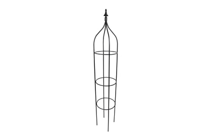 Round Obelisk Garden Trellis - Black Wrought Iron - Small & large - Amish made