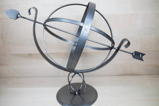 Wrought Iron 12" Armillary Globe Table Top- Amish Made