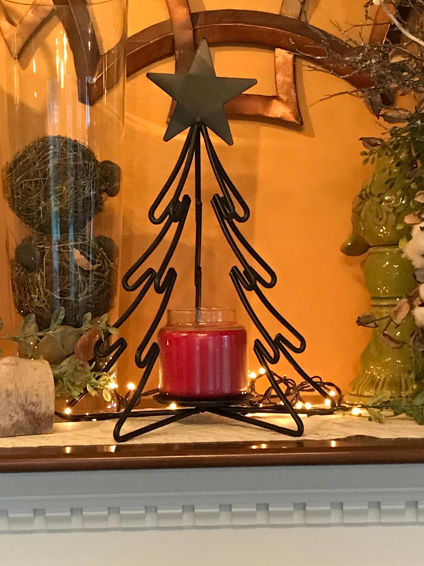 Black Wrought Iron Metal Christmas Tree - 3 Sizes - Amish Handmade