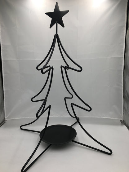 Black Wrought Iron Metal Christmas Tree - 3 Sizes - Amish Handmade