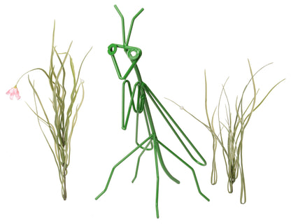 Praying Mantis Garden Decoration - Wrought Iron powder coated in green - amish made