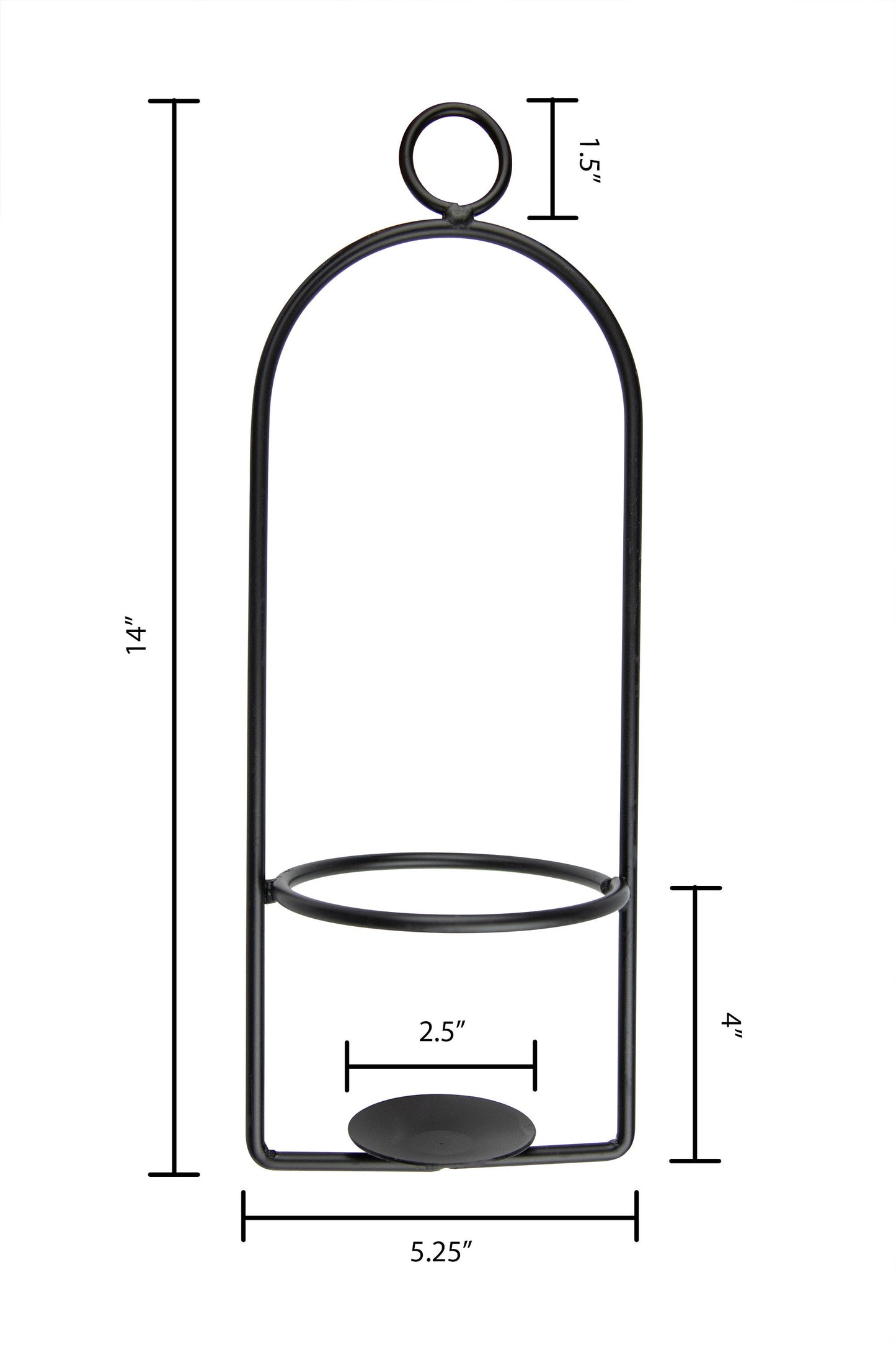 Wrought Iron Metal Hanging Candle Holder - tea lights, pillar, jar candles - Amish Made