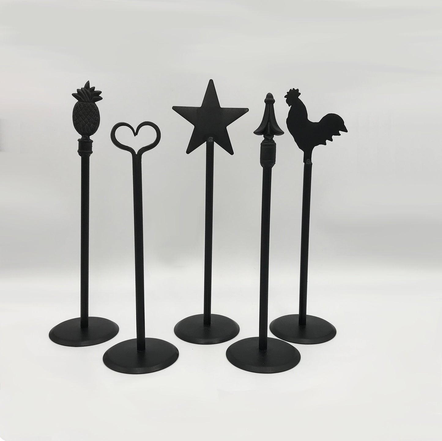 Heart topped Paper Towel Holder - 14.5" high - Wrought Iron - Amish made