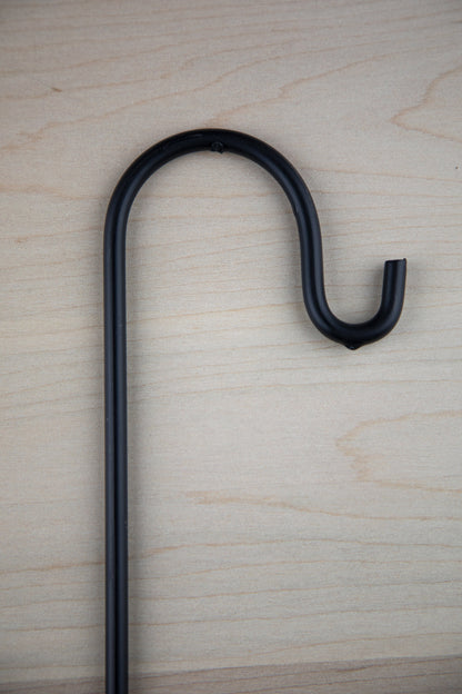 Black Wrought Iron Shepherd's Hook - 26" - Amish Made