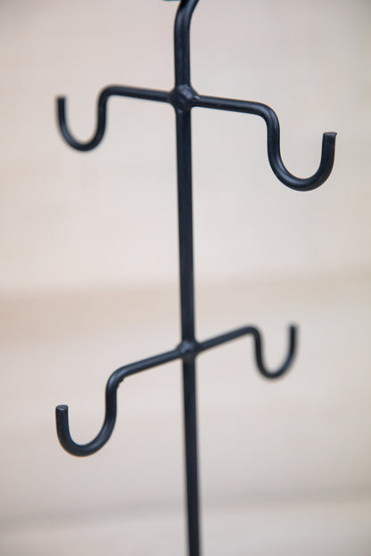 Wrought Iron 4 Coffee Mug & Tea Cup Rack Holder-Amish Made