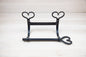 Wall mounted Toilet Paper Holder - Heart accents - wrought iron - Amish made