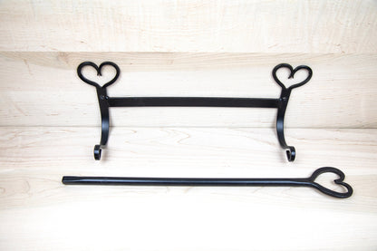 Heart Paper Towel Holder - wrought iron - Amish made