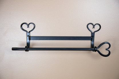 Heart Paper Towel Holder - wrought iron - Amish made