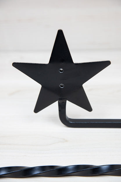 Rustic Star Paper Towel Holder - Wall Mount - Amish handmade