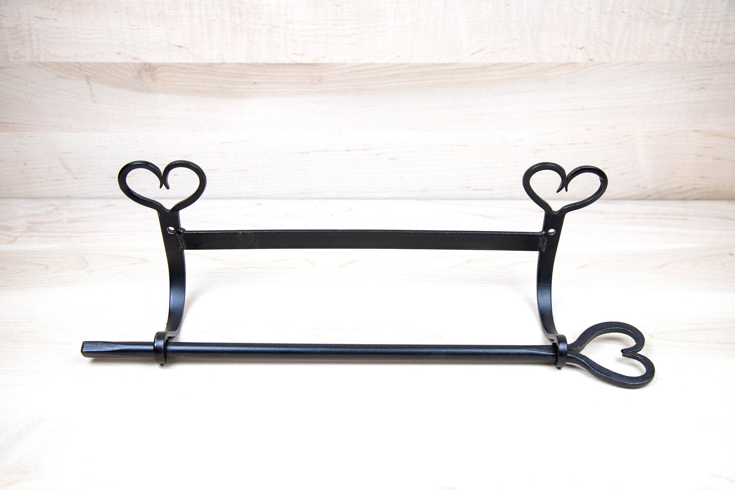 Heart Paper Towel Holder - wrought iron - Amish made