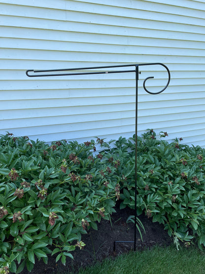 Oversized Flag Holder - Heavy Duty Wrought Iron - Powder Coated - 60" tall - Amish made