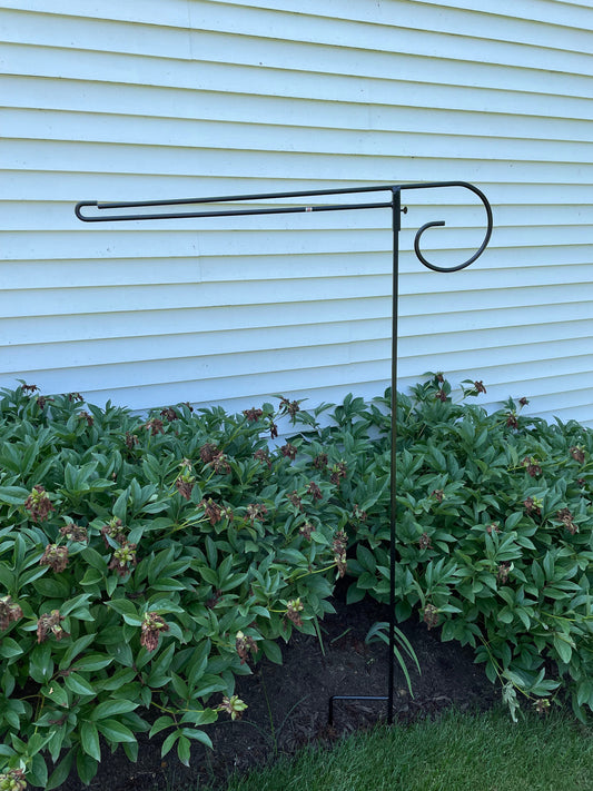 Oversized Flag Holder - Heavy Duty Wrought Iron - Powder Coated - 60" tall - Amish made