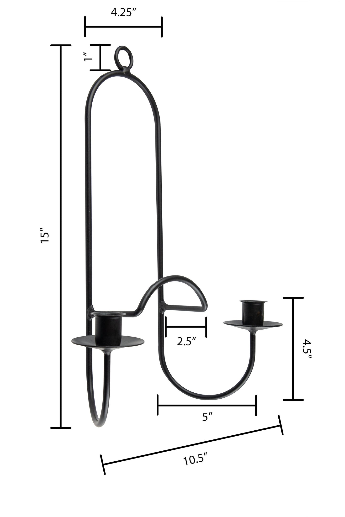 Wrought Iron Plate Holder with Candles- Hanging Plate Holder- Amish Made