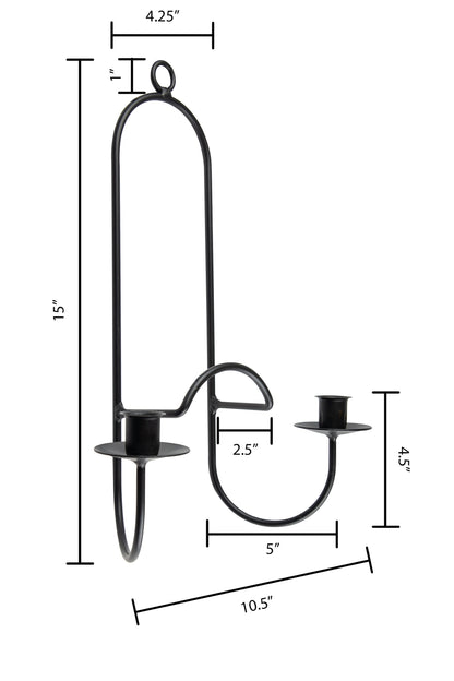 Wrought Iron Plate Holder with Candles- Hanging Plate Holder- Amish Made