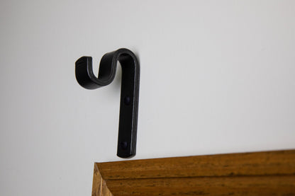 Curtain Rod Brackets - Double or single rod - Wrought Iron - Set of 2 - Amish made