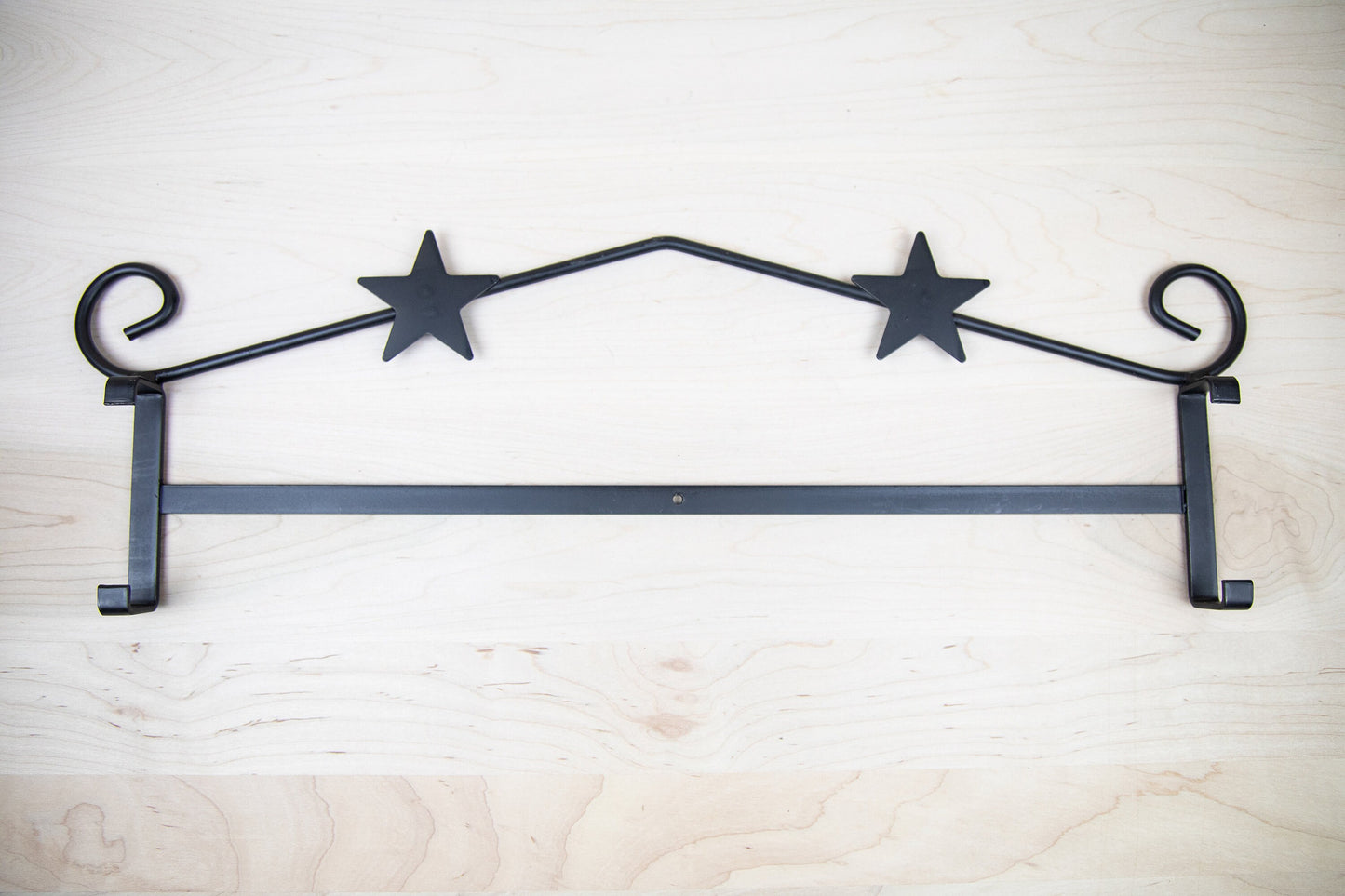 Wrought Iron Star Sign Holder- Wall Mount- Amish Made