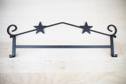 Wrought Iron Star Sign Holder- Wall Mount- Amish Made