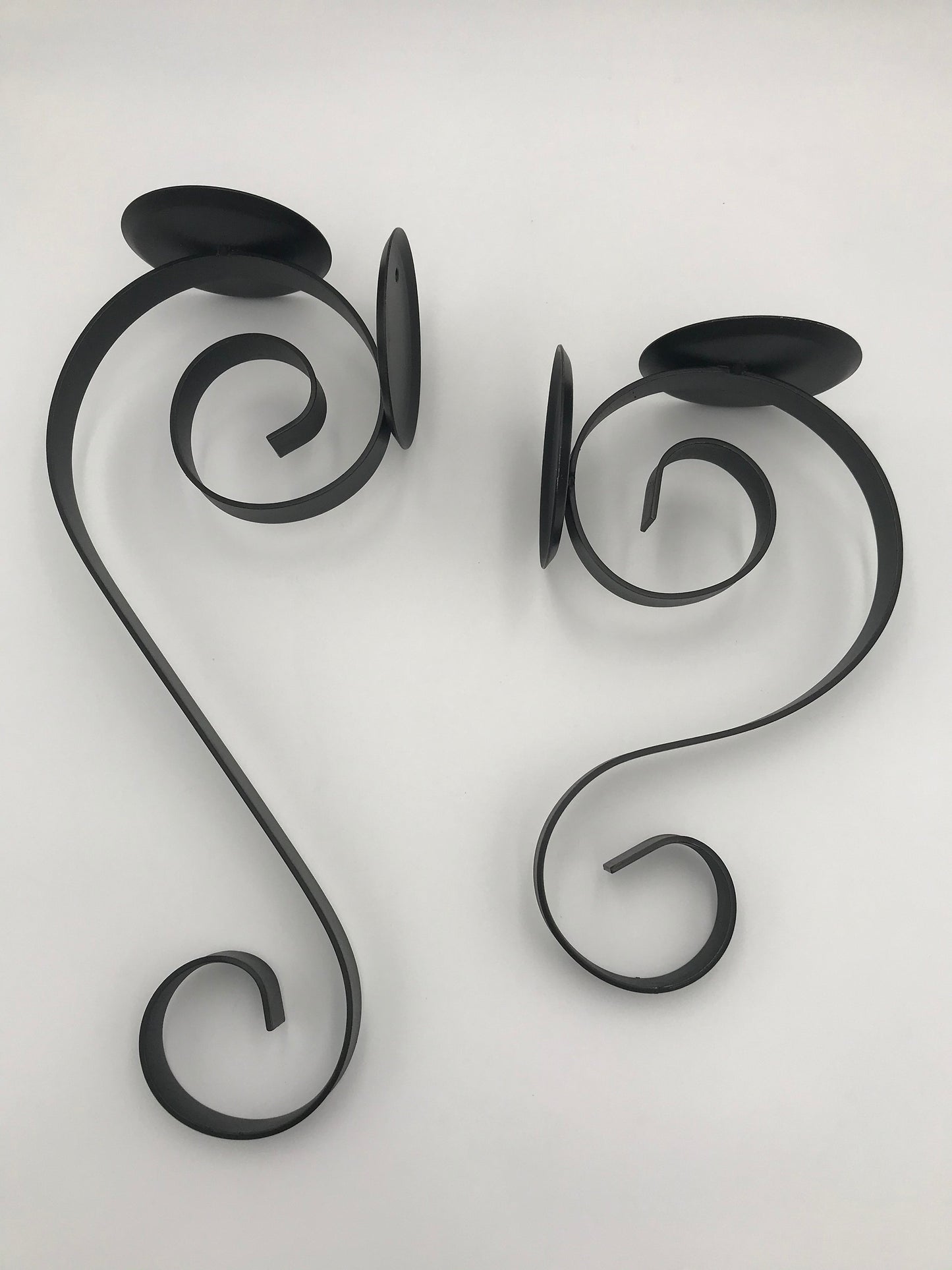 Wrought Iron Scroll Pillar Sconce- Wall Mount