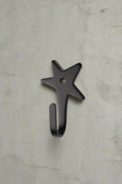 Star, Heart, Key Hook with Ring, Rustic Wall Mount - Amish Made in USA