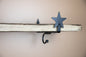 Wrought Iron Small Shelf Bracket with Stars - Metal 2 sizes - 2 pack