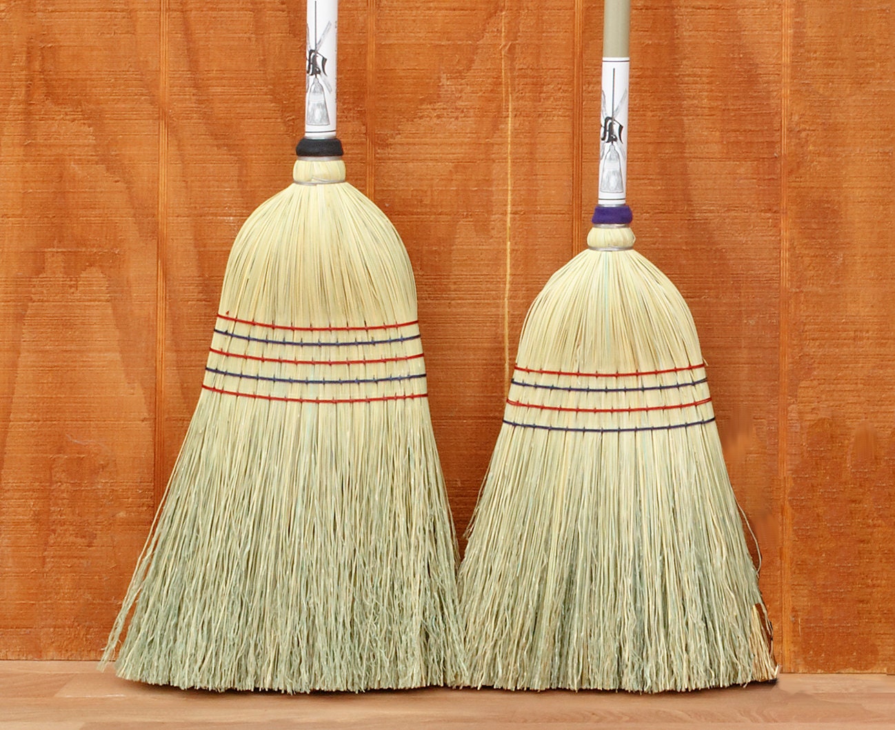 Amish Made High Quality Kitchen and Barn Broom - Handmade Corn Brooms - Small & large