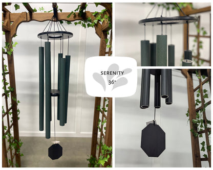 Wind Chimes, Jade Aluminum Tubes, Outdoor Decor, Amish Handcrafted, Ozark echoes series, Jade