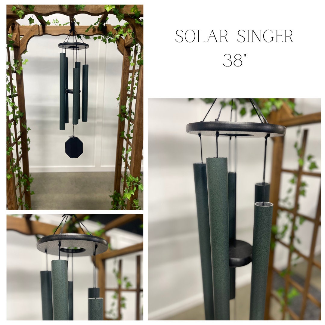 Wind Chimes, Jade Aluminum Tubes, Outdoor Decor, Amish Handcrafted, Ozark echoes series, Jade