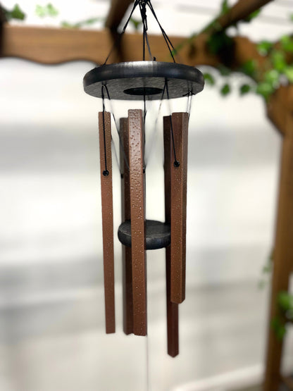 Aluminum Wind Chime - 25" - 1/2" copper square tubes- Eco friendly - Amish made!