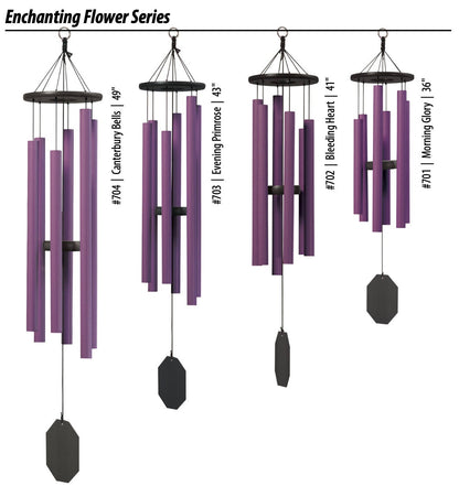 Large Wind Chimes - 1 1/8" round purple Aluminum Tubes - Eco Friendly - Amish made