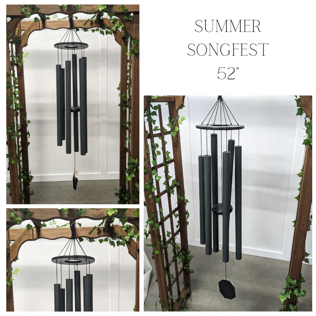 Wind Chimes, Jade Aluminum Tubes, Outdoor Decor, Amish Handcrafted, Ozark echoes series, Jade