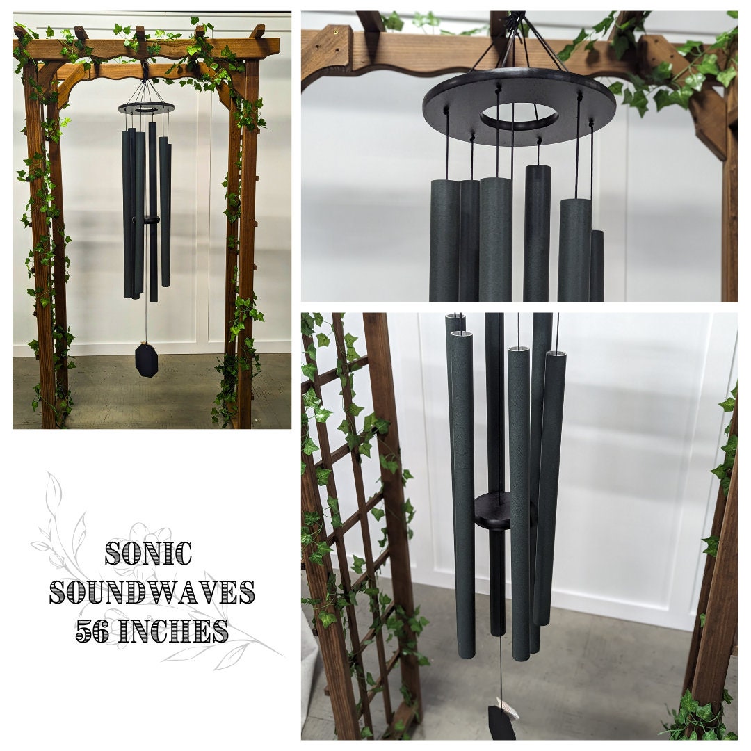 Wind Chimes, Jade Aluminum Tubes, Outdoor Decor, Amish Handcrafted, Ozark echoes series, Jade
