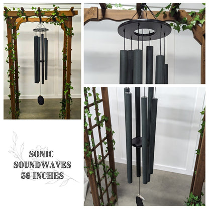 Wind Chimes, Jade Aluminum Tubes, Outdoor Decor, Amish Handcrafted, Ozark echoes series, Jade