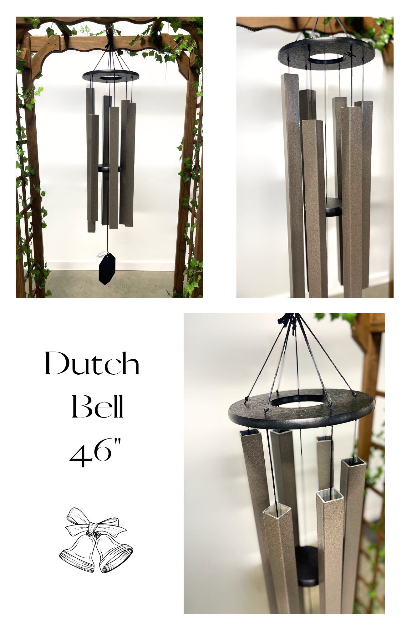 Large Wind Chimes - Aluminum 1.5" square Tubes- Various sizes - Eco Friendly - Amish made