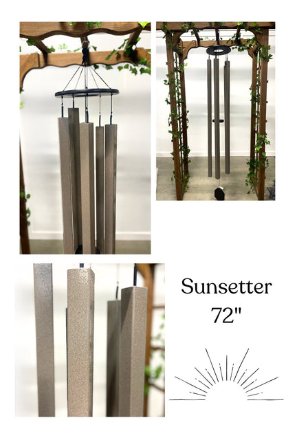 Large Wind Chimes - Aluminum 1.5" square Tubes- Various sizes - Eco Friendly - Amish made