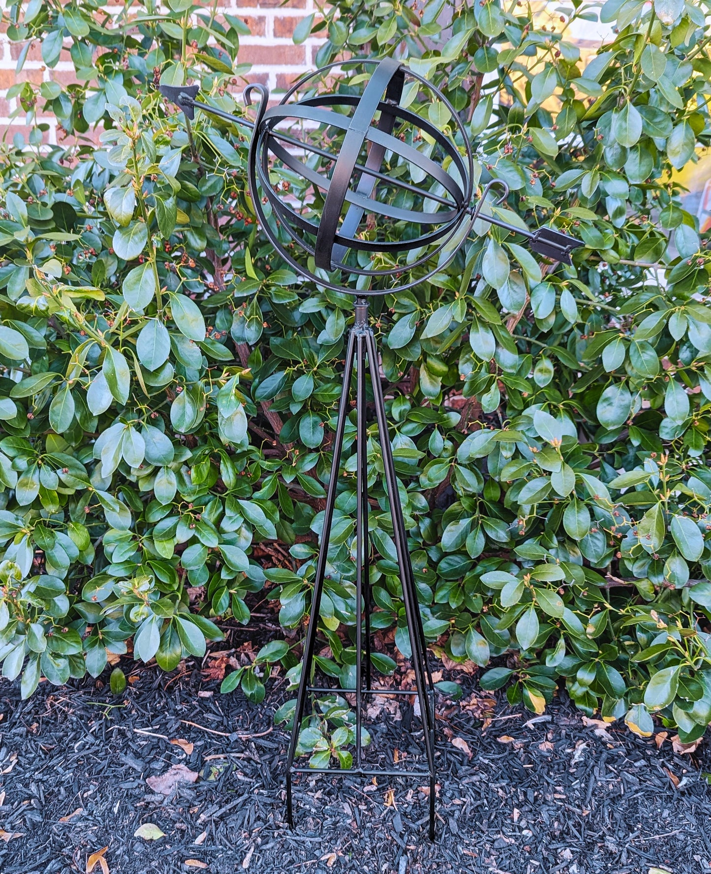 Wrought Iron Armillary - 34.5" high - Amish made - Yard decor - metal