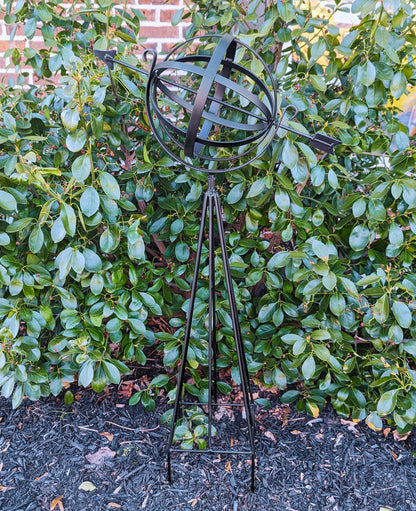 Wrought Iron Armillary - 34.5" high - Amish made - Yard decor - metal