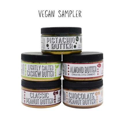 Sampler Peanut Butter & Variety of Nut Butters - Gift Baskets - All Natural, Vegan & GF - small batch