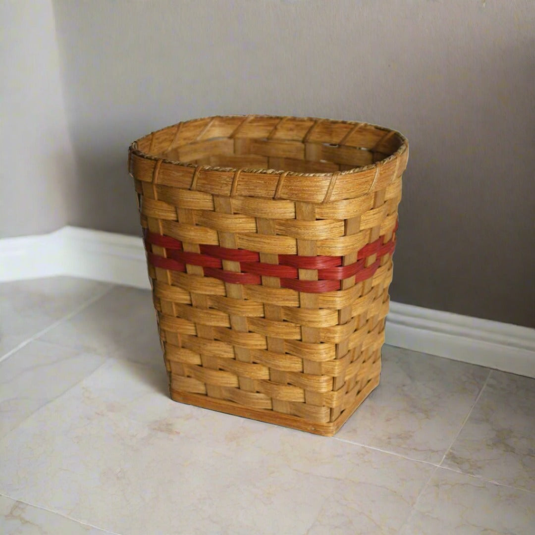 Vanity Waste Basket- Amish Woven Handmade