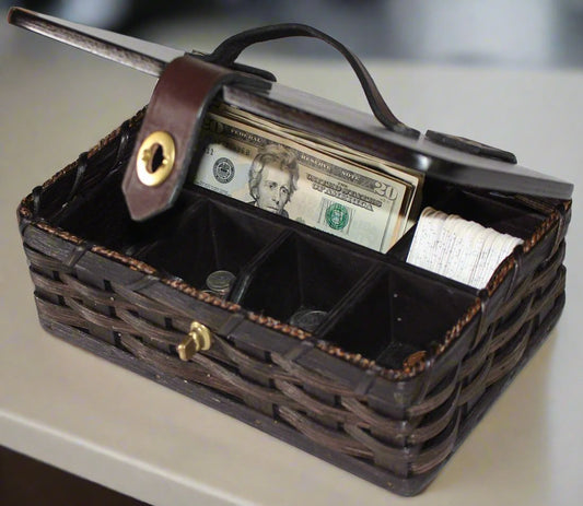 Woven Cash or Jewelry Basket, Amish Handmade Woven Basket, Customizable