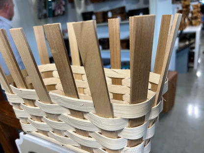 Woven Magazine Rack Basket, Amish Handmade Woven Basket, Customizable