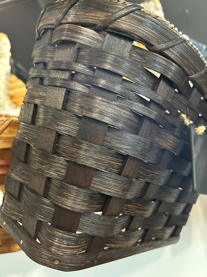 Woven Single Wine Basket, Amish Handmade Woven Basket, Customizable