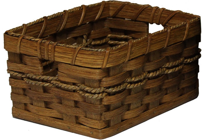 Woven Essentials Basket, Amish Handmade Woven Basket, Customizable