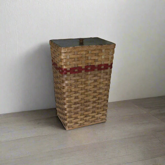Woven Kitchen Waste Basket, 13 Gallon Waste Basket, Amish Handmade Woven Basket, Customizable