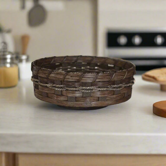 Woven Lazy Susan Basket, Amish Handmade Woven Basket, Customizable