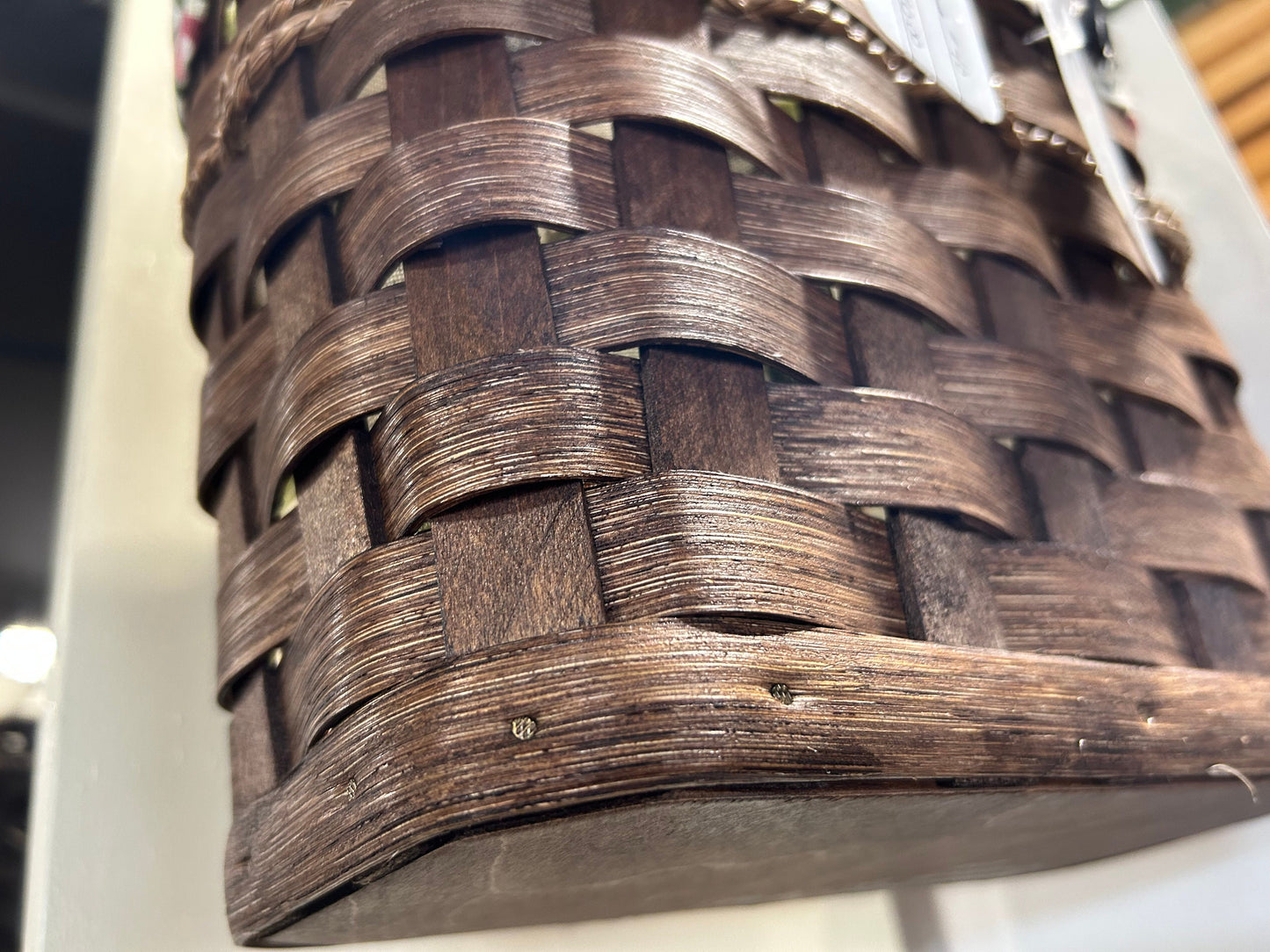 Woven Stair Step Basket with Chalkboard option, Amish Handmade Woven Basket, Customizable