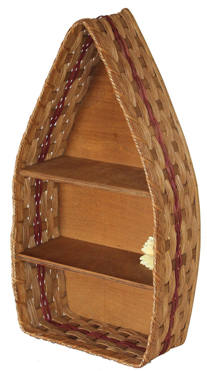 Amish Handmade Boat Shelf  - Woven Basket - 3 sizes - 3 color options